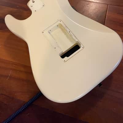 1989 Fender Squier MIK White Strat Stratocaster Body Floyd Rose Vintage HSS 80s image 4