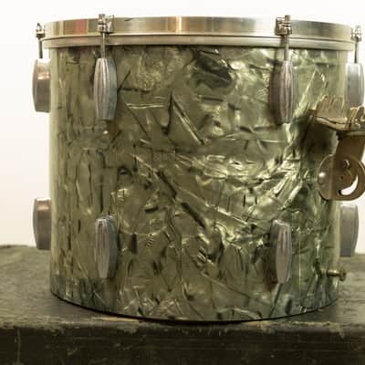 1940s Slingerland 12x14 Black Diamond Pearl Radio King Tom image 6