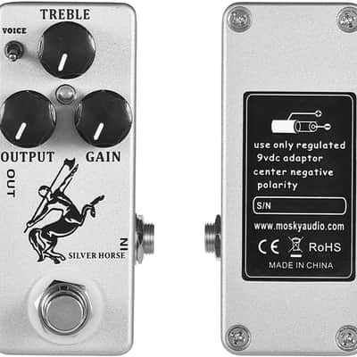 Mosky Mini Silver Horse Effect Pedal Overdrive Pedal for Electric Guitar (Price includes the import duty for US buyer) image 1