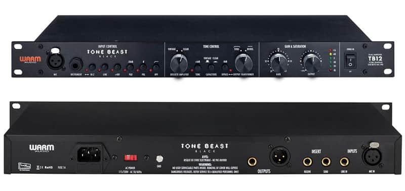 Warm Audio TB12 Black “Tone Beast” - Tone Shaping Mic Pre Same Original Tone Beast, Now in Black! image 1