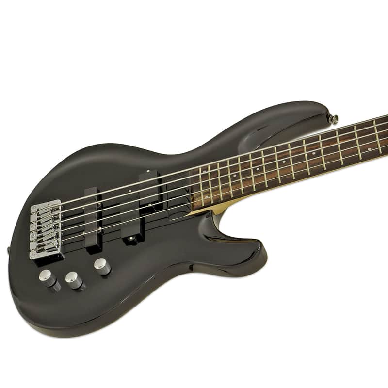Aria IGB-STD/5-MBK IGB Standard Series Basswood Carved Top Body Maple Bolt-on Neck 5-String Electric Bass Guitar image 1