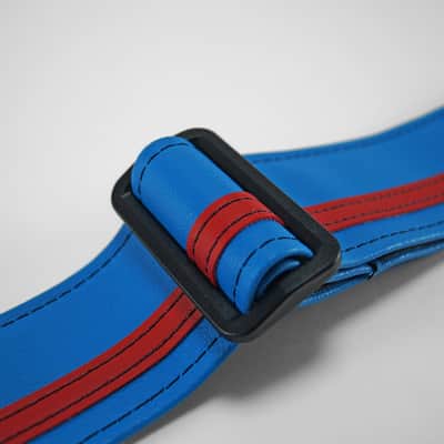 Couch Sky Blue and Red Racer X Guitar Strap image 2