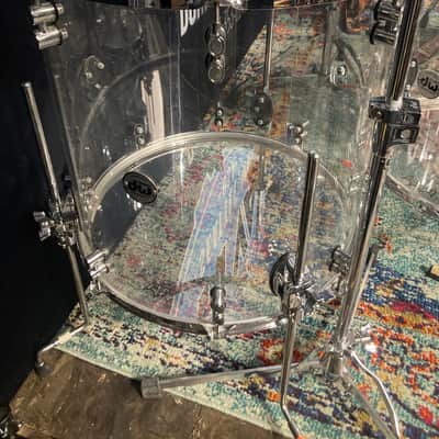Zak Starkey's The WHO, 2010 Super Bowl Halftime Show, DW-Zildjian Custom Clear Acrylic Complete Drum Set. Authenticated! image 16