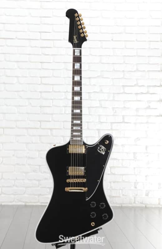 Gibson Custom Firebird Custom Electric Guitar - Ebony  Ebony Fingerboard (CSFBEBGH1Ed1)