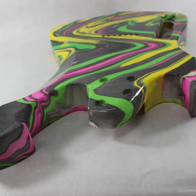 Swirled 7 String Fireman Guitar body Hipshot fits Ibanez RG Necks P711 image 6