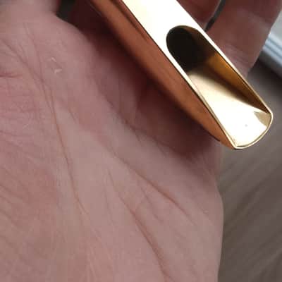 Rare Berg Larsen Scoop Bill 100/2 facing (offset) Gold 24K tenor saxophone mouthpiece. image 7