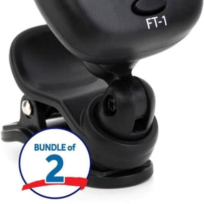 Fender FT-1 Pro Chromatic Clip-on Headstock Tuner 2-pack image 3
