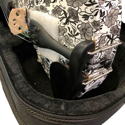 Geneva GVE-1309 Dark Meadow Visual Art Design Solid Spruce Top Maple Neck 4/4 Size Electric Violin w/Case, Bow, Rosin & Cable image 4