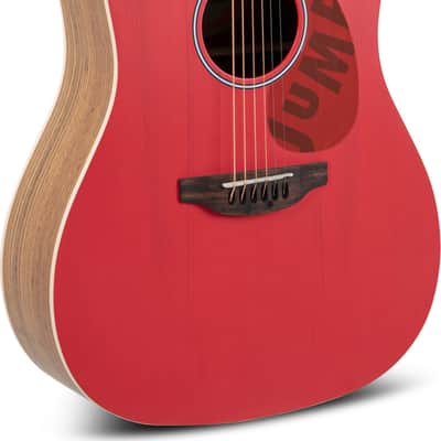 Ovation Applause AAS-69 Jump Dreadnought Acoustic Guitar, Solid Spruce Top, Lipstick image 2