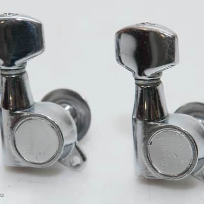 Original 80's Ibanez Smooth Tuner II inline tuners Chrome image 4