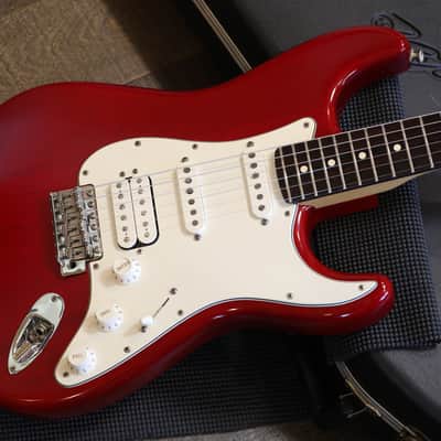 2002 Fender Highway 1 Stratocaster HSS Electric Guitar Transparent Dakota Red + OHSC image 2