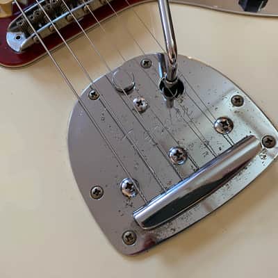 Fender Japan Early 1993 FujiGen-Buiilt Jaguar 1966 Reissue MIJ N-Serial 1993-94 Olympic White image 12