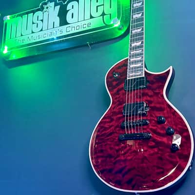 ESP LTD EC-1000 Deluxe 2025 - Transparent Cherry with ESP case image 5