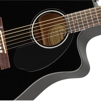 Fender CD-60SCE Dreadnought, Walnut Fingerboard - Black image 5