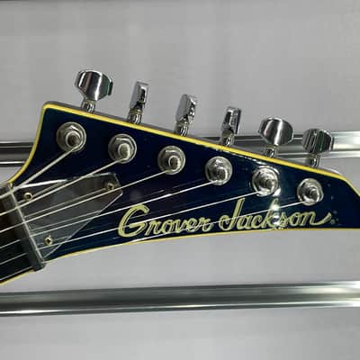 Non-Working Grover Jackson Charvel LP 1990s Japan Factory Trans Blue Flame Top Guitar Les Paul Style image 7