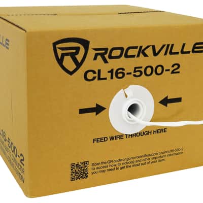 Rockville CL16-500-2 CL2 Rated 16 AWG 500' Speaker Wire In Wall Ceiling 70V 100V image 2