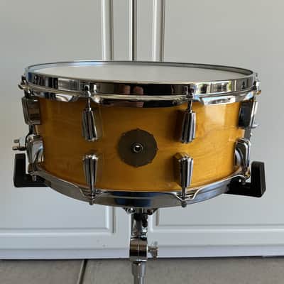 Scott’s custom drums Modern vintage Ludwig 6 ply maple shell 5 3/4” x 14” snare drum - Honey amber lacquer image 1