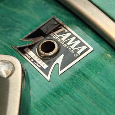 RARE Tama Superstar 70-80s  Aquamarine bass drum 24x14 image 5