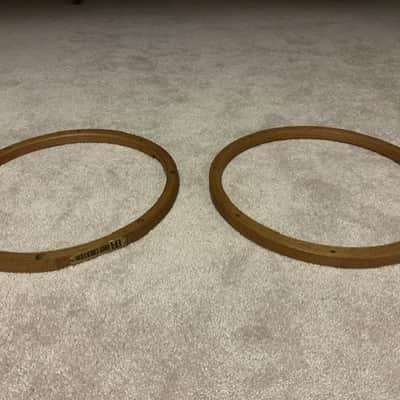 BRO Creation 14" WOOD OAK SNARE HOOPS PAIR - 8 HOLE image 3