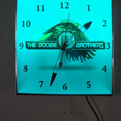 The Doobie Brothers Record Shop Style Light-Up Clock Killer Cool Man Cave/Garage Item Color Changing image 6