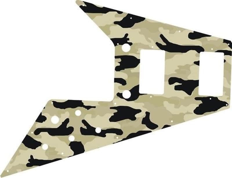 Pickguard Pickguard Scratchplate Gibson Flying V Guitar Camo Camouflage Desert image 1