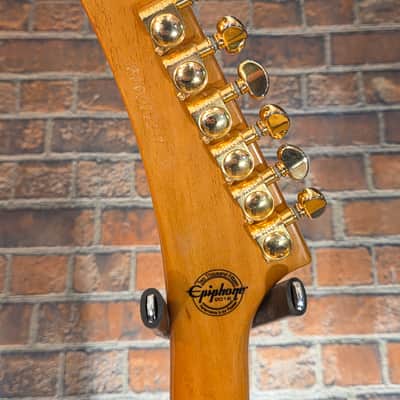 Epiphone 2016 '58 Korina Explorer Korina Black Pickguard w/ World Tour Gig Bag image 16