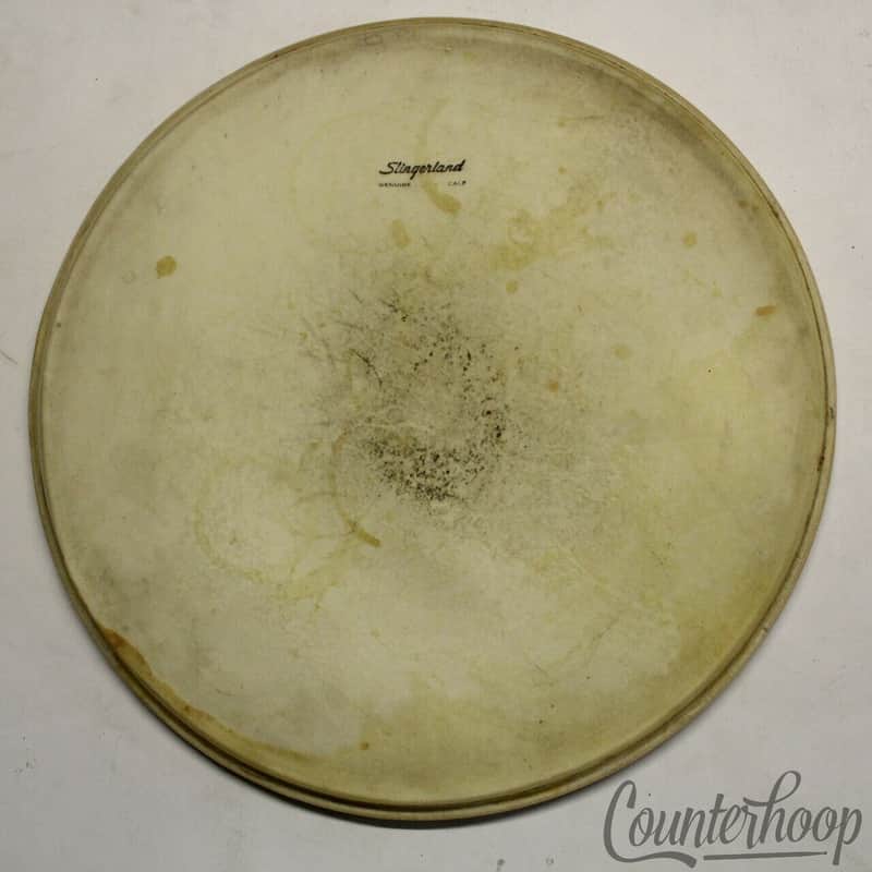Slingerland Radio King 14"Calf Skin Floor Tom Drum Head Snare Batter Vintage 60s image 1