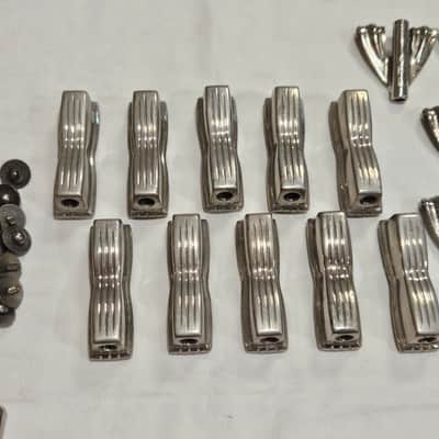 Vintage 1940s-50s WFL Ludwig Bass Drum 10-Lug Single Tension T-Rod Claw Set image 3