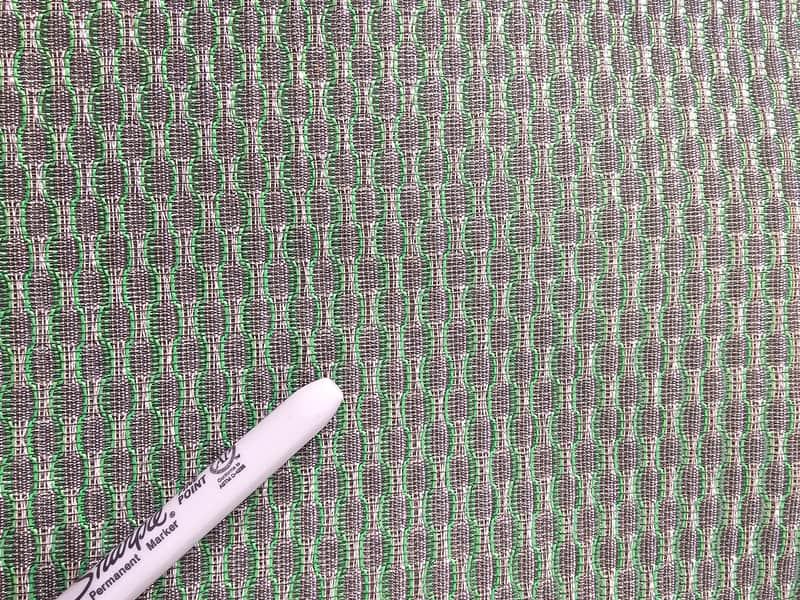 Vintage Amplifier Speaker Grill Cloth - Green/Silver image 1