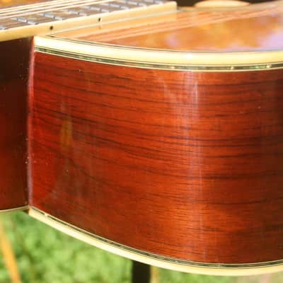 1970s Morris W100D B. Rosewood Jacaranda Body, Tree of Life, Solid Spruce Top, Pick up +Hard Case image 14