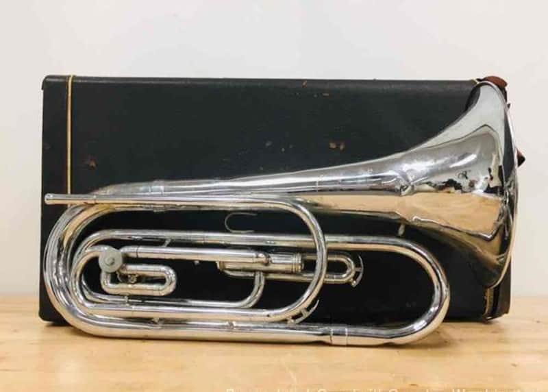 Olds Ultratone Baritone Bugle Nickel Plated image 1