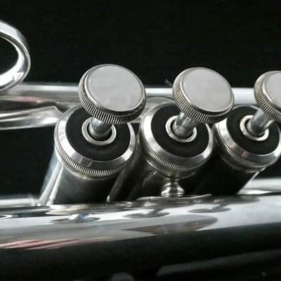 The absolutely wonderful Manchester Brass Custom RL-GB Professional Bb Trumpet in Silver Plate image 5