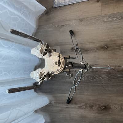 DW DWCP9900 9000 Series Heavy Duty Double-Braced Dual Tom Stand 2010s - Chrome image 4