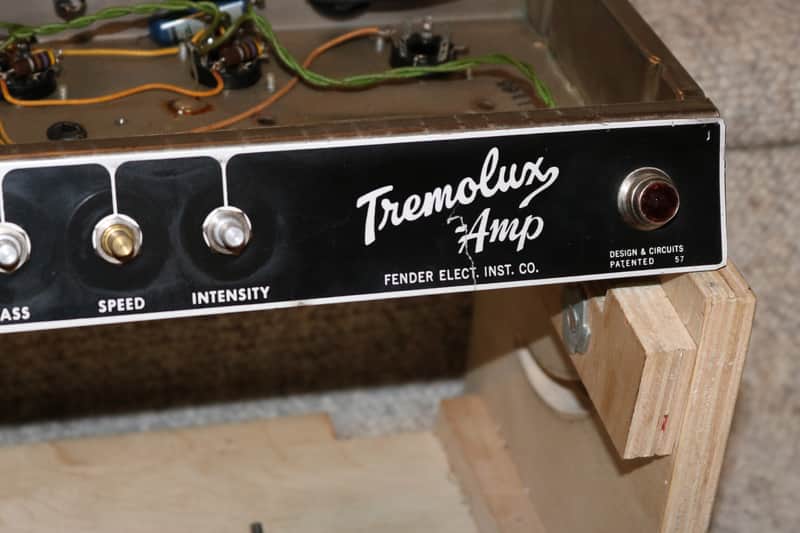 Vintage 1965 Fender Blackface Tremolux Tube Amp Chassis Project image 1
