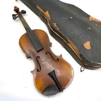 Unknown Model Early 1900s German Violin w/Case - 1/2 Size Used image 2