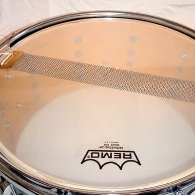 Immagine LUDWIG VINTAGE INDEPENDENT SUSPENSION (COLISEUM STYLE) SNARE DRUM 70's CUSTOM - AGED PIANO BLACK WRAP - FREE SHIP TO C-USA! - 9