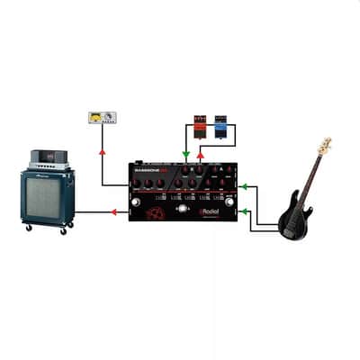 RADIAL ENGINEERING BASSBONE OD 2 Channel Bass Preamp & Overdrive Pedal image 6