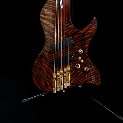 Bezard Guitars Famine 5 String Fretless, Custom Shop, Single Cut Boutique Bass image 6