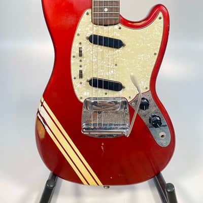 Fender Mustang Guitar with Rosewood Fretboard 1969 - 1973 - Competition Red image 2