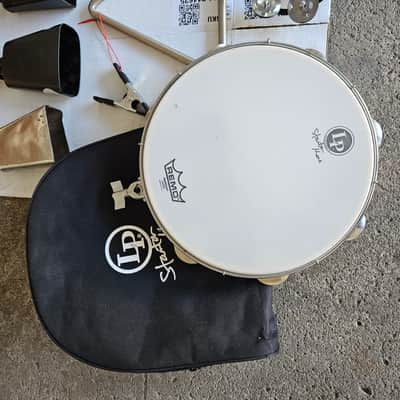 Latin Percussion Lot of LP pro percussion gear - cowbells, triangles, ching ring, sambago bells, jam block, pandeiro image 2