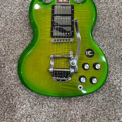 Gibson SG Deluxe Electric Guitar - Lime Burst image 3