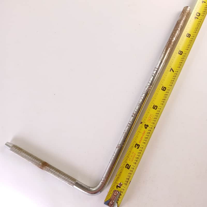 Ludwig Cymbal L-Arm Rod Chrome Bass Drum Straight Knurling Post-1967 3/8x5.25x10 image 1