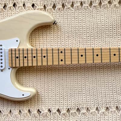 2020 G&L USA Fullerton Deluxe Legacy Swamp Ash Hard Rock Maple Vintage Blonde Plek'd 7 lb 4 oz image 1