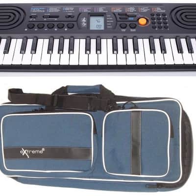 Casio Sa77 Tastiera Portatile 44 Tasti Mini 100 Suoni 50 Ritmi 5 Drumpad Senza Alimentatore + Borsa Imbottita Bundle