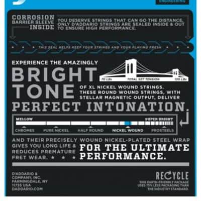 D’Addario EXL120 10 Pack Electric Guitar Strings (Extra Light) (09-42) (Nickel) image 2