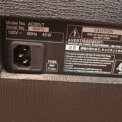 Vox AD30VT 2008 - Black Tolex image 7