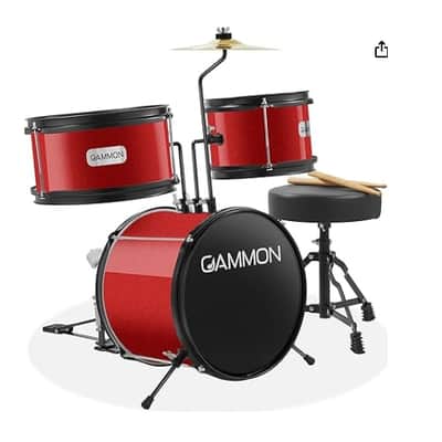 🎸3 Piece Junior Size Acoustic Drum Kit with Snare, Cymbal, and Throne🎸 image 1