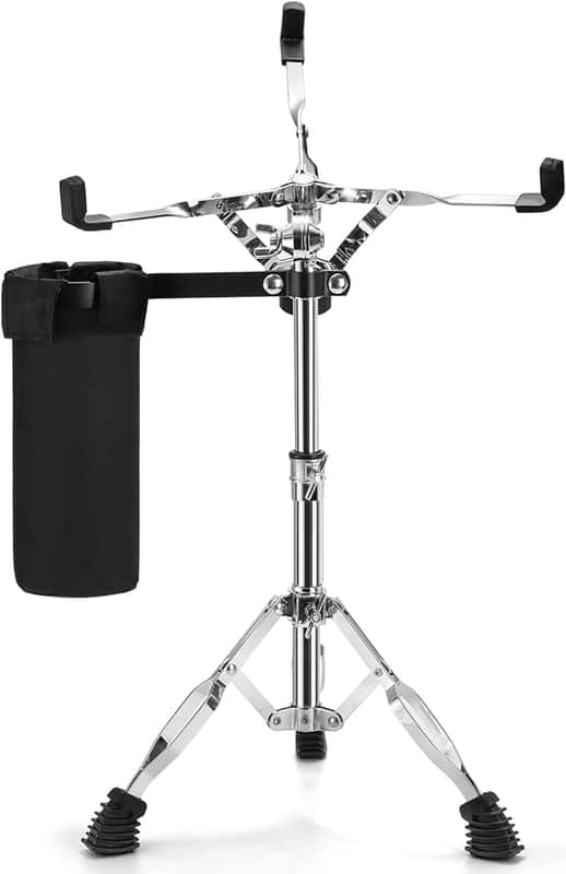 Snare Drum Stand with Drum Sticks Holder, Double Braced Tripod Snare Stand Fit for 10 to 14 Inch Snare Drum, Drum Pad, Adjustable Height 14.5 to 23 Inches for Drum Beginners, Lightweight image 1