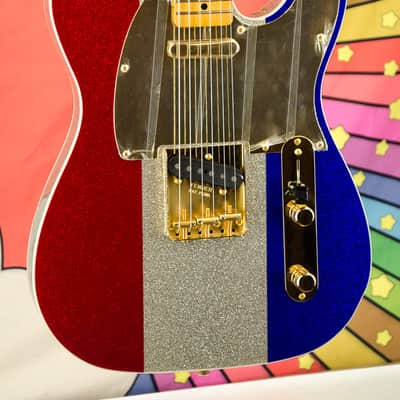 Fender Limited Edition Buck Owens Telecaster®, Maple Fingerboard, Red, Silver and Blue Sparkle image 7
