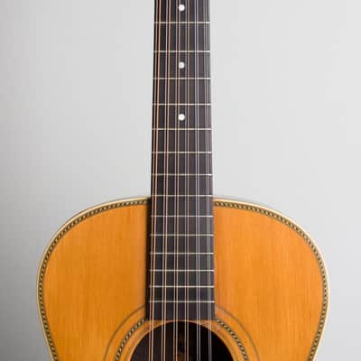 Weymann  12 String Flat Top Acoustic Guitar (1908), ser. #8494, black tolex hard shell case. image 8